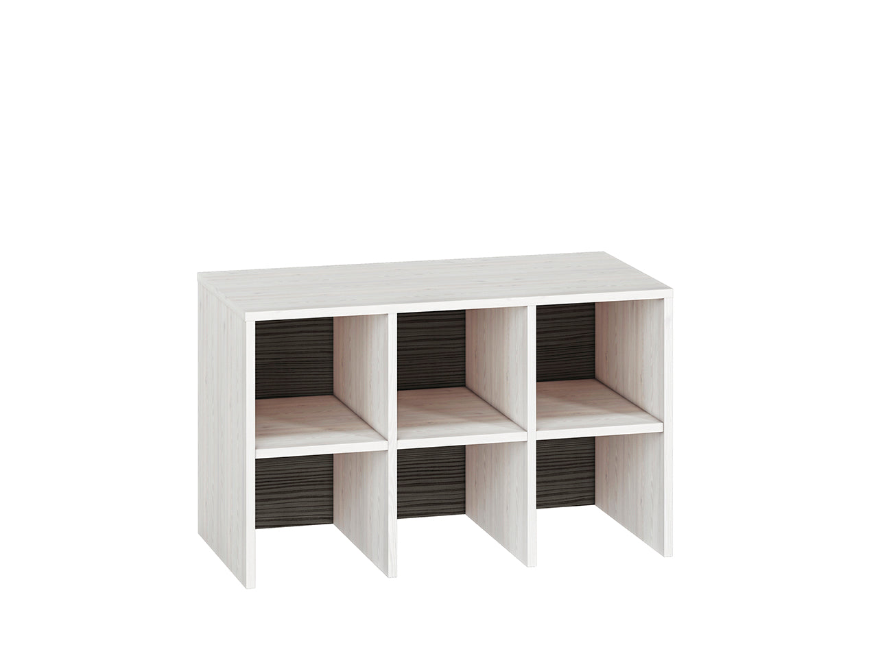 Meuble à Chaussures en Pin des Neiges et MDF Gris Neuf avec Bordure ABS