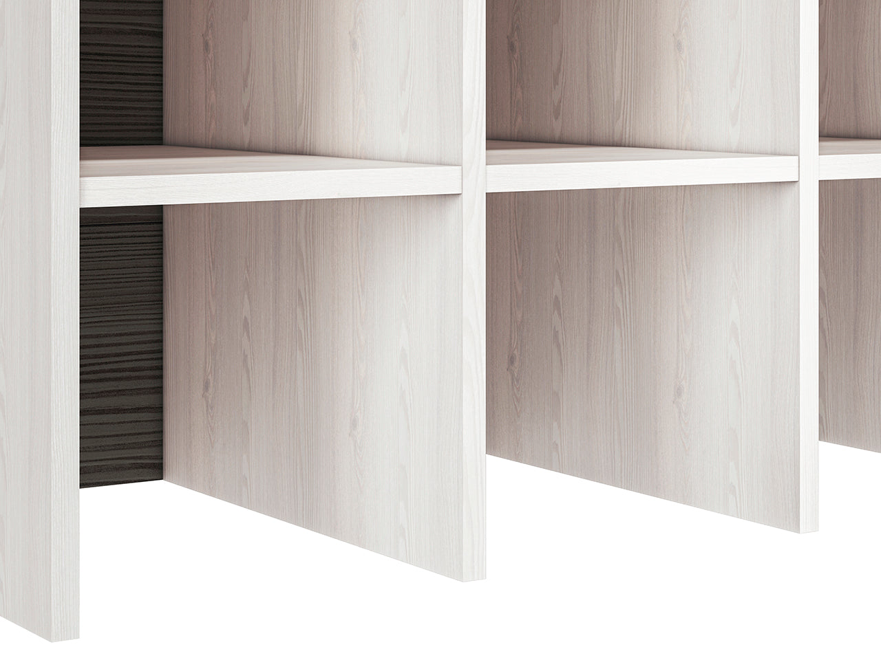 Meuble à Chaussures en Pin des Neiges et MDF Gris Neuf avec Bordure ABS