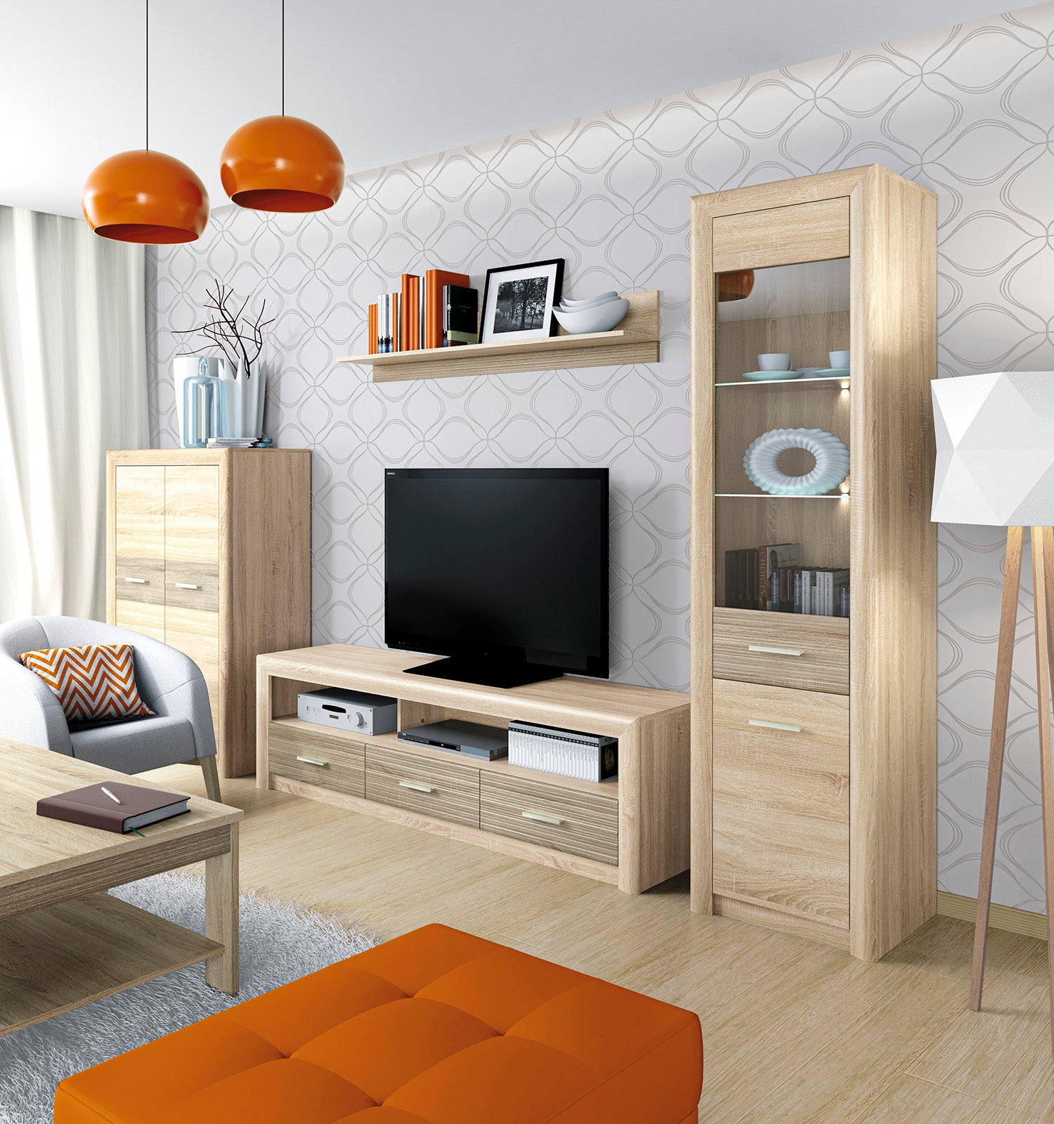 Étagère – Sonoma Light & MDF Sonoma Truffe