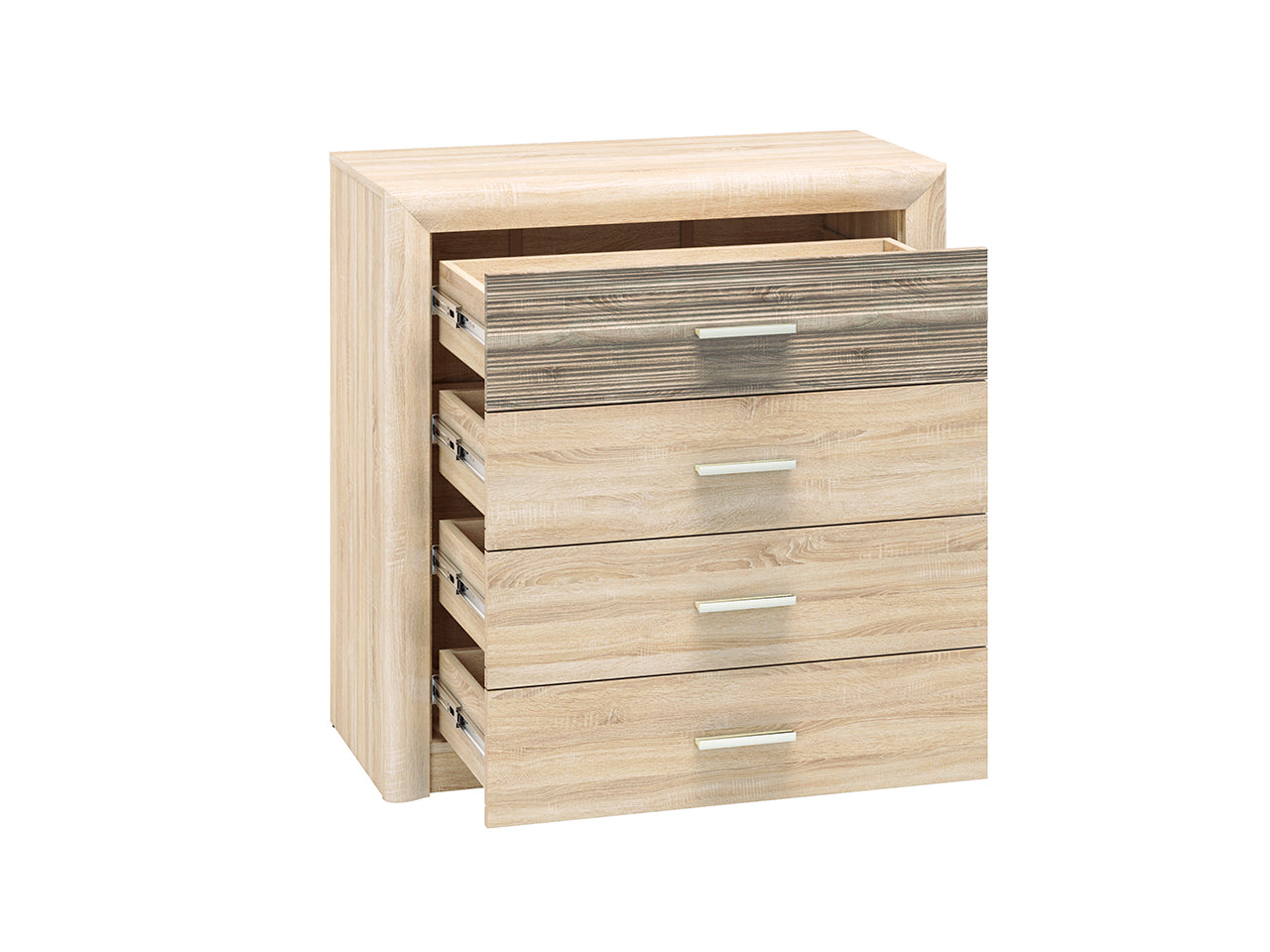 Buffet Sonoma Light avec Bordure ABS - MDF Sonoma Truffe, Haute Résistance et Design Élégant
