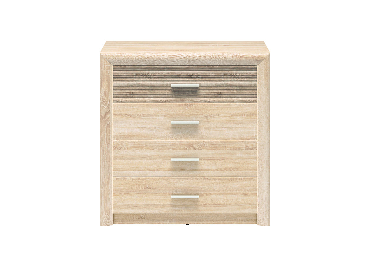 Buffet Sonoma Light avec Bordure ABS - MDF Sonoma Truffe, Haute Résistance et Design Élégant