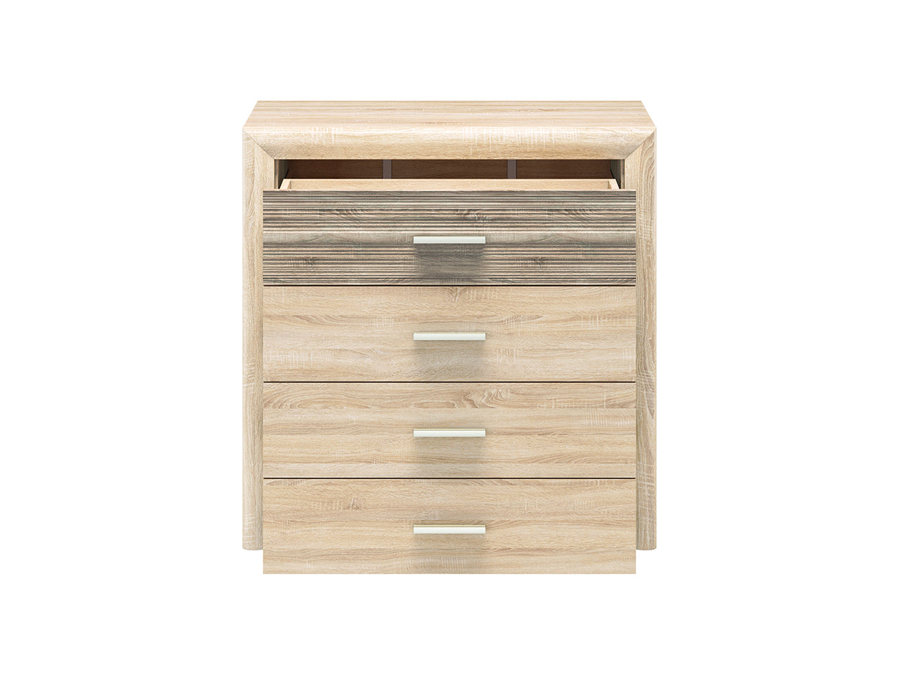 Buffet Sonoma Light avec Bordure ABS - MDF Sonoma Truffe, Haute Résistance et Design Élégant
