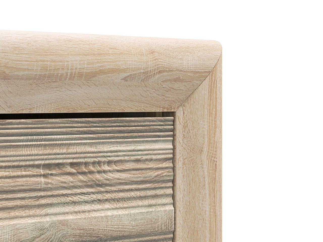 Buffet Sonoma Light avec Bordure ABS - MDF Sonoma Truffe, Haute Résistance et Design Élégant