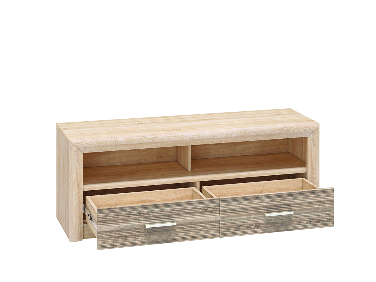 Meuble TV Moderne – Sonoma Light & MDF Sonoma Truffe – 52 cm – Élégance et Praticité