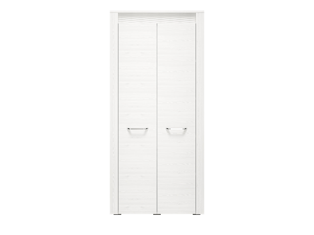 Armoire en Pin Enneigé avec Bordure ABS - Résistante aux Rayures et Humidité, Design Élégant