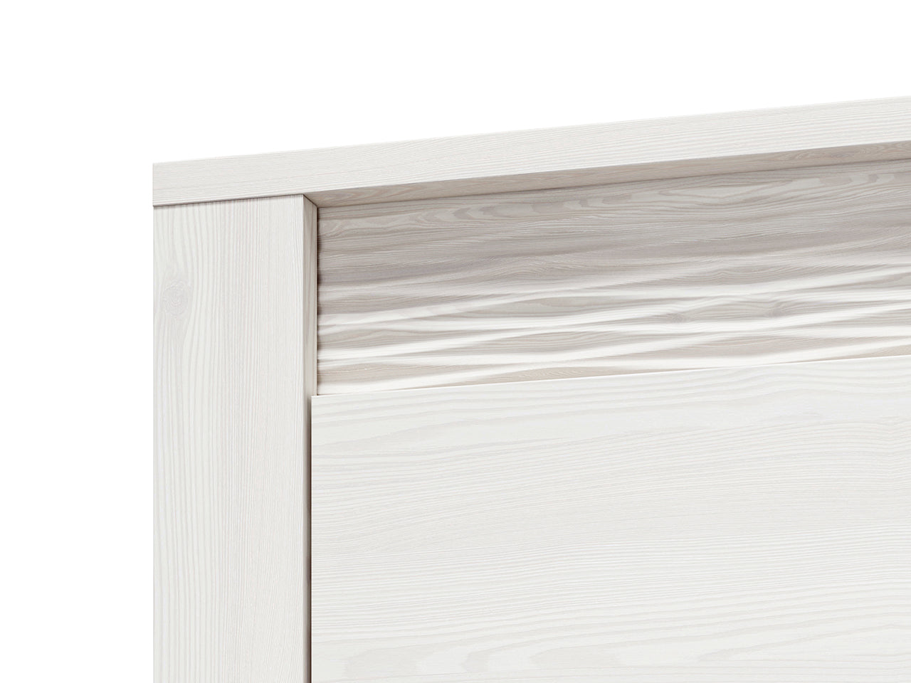Armoire en Pin Enneigé avec Bordure ABS - Résistante aux Rayures et Humidité, Design Élégant