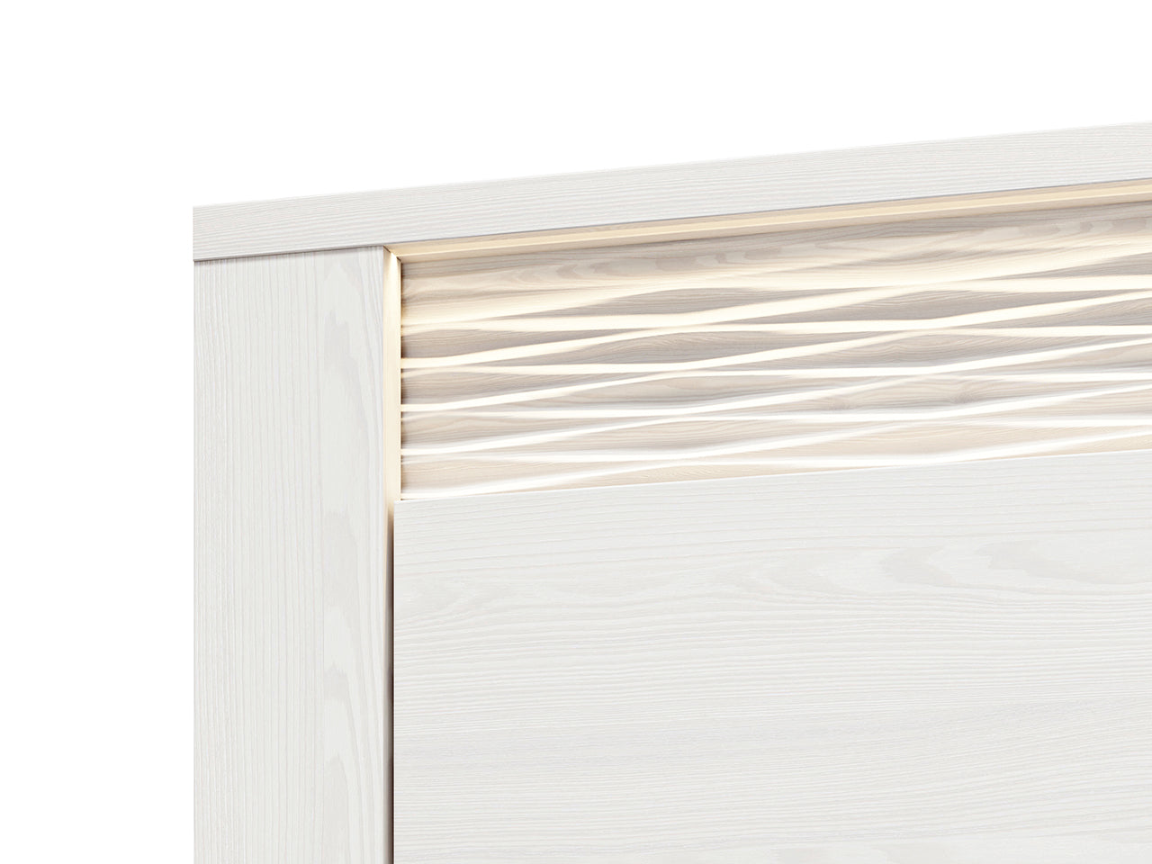 Buffet Moderne en Pin Enneigé avec Tiroirs Spacieux - Rangement Pratique et Design Épuré