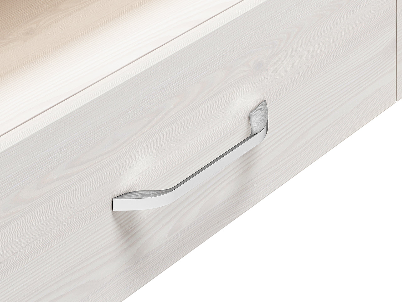 Meuble TV en Pin Enneigé avec Design Moderne et Fonctionnalité Optimale