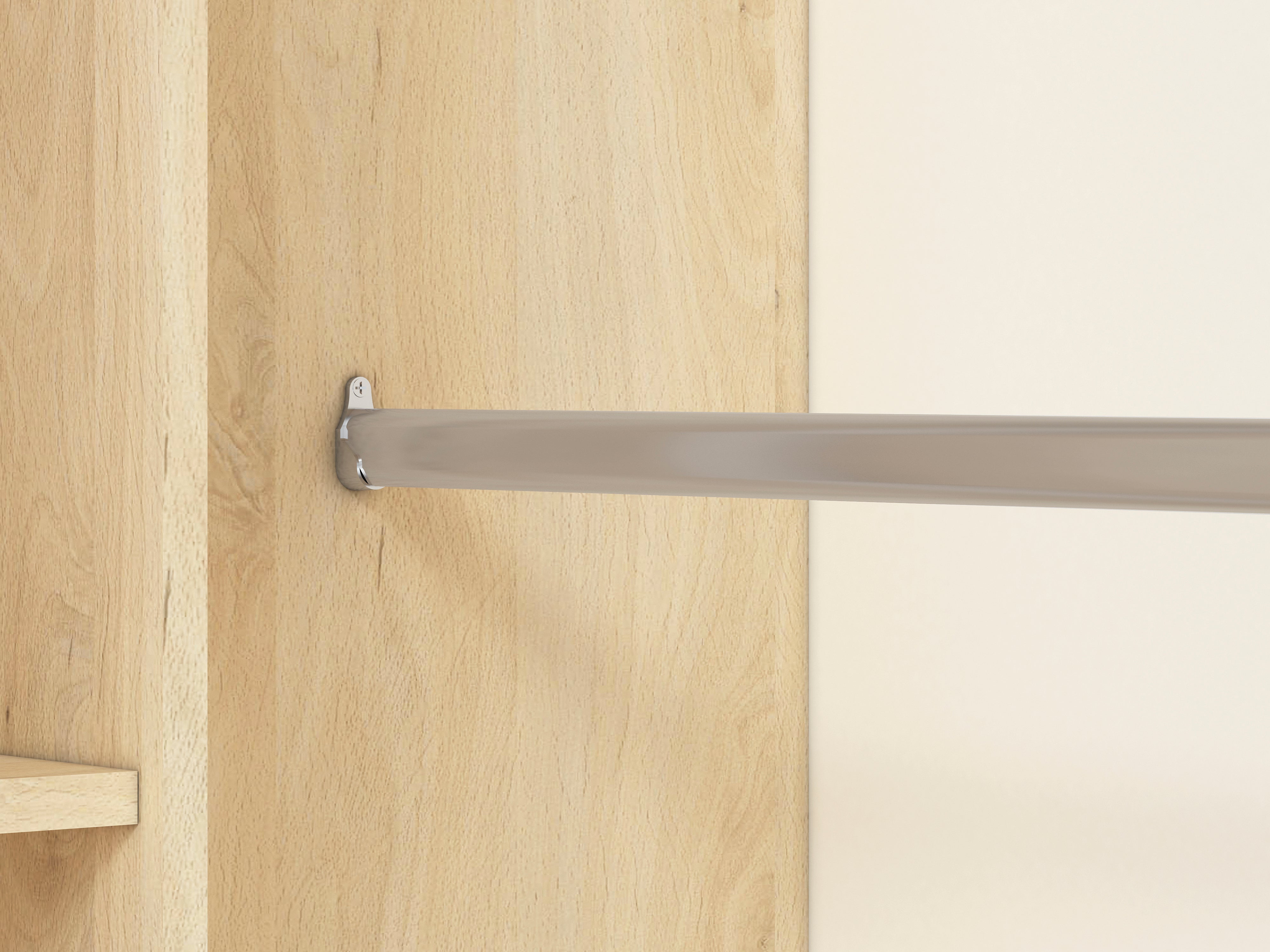 Armoire d’Angle Moderne en Hêtre Fjord et Blanc – Rangement Gain de Place avec Finition Résistante