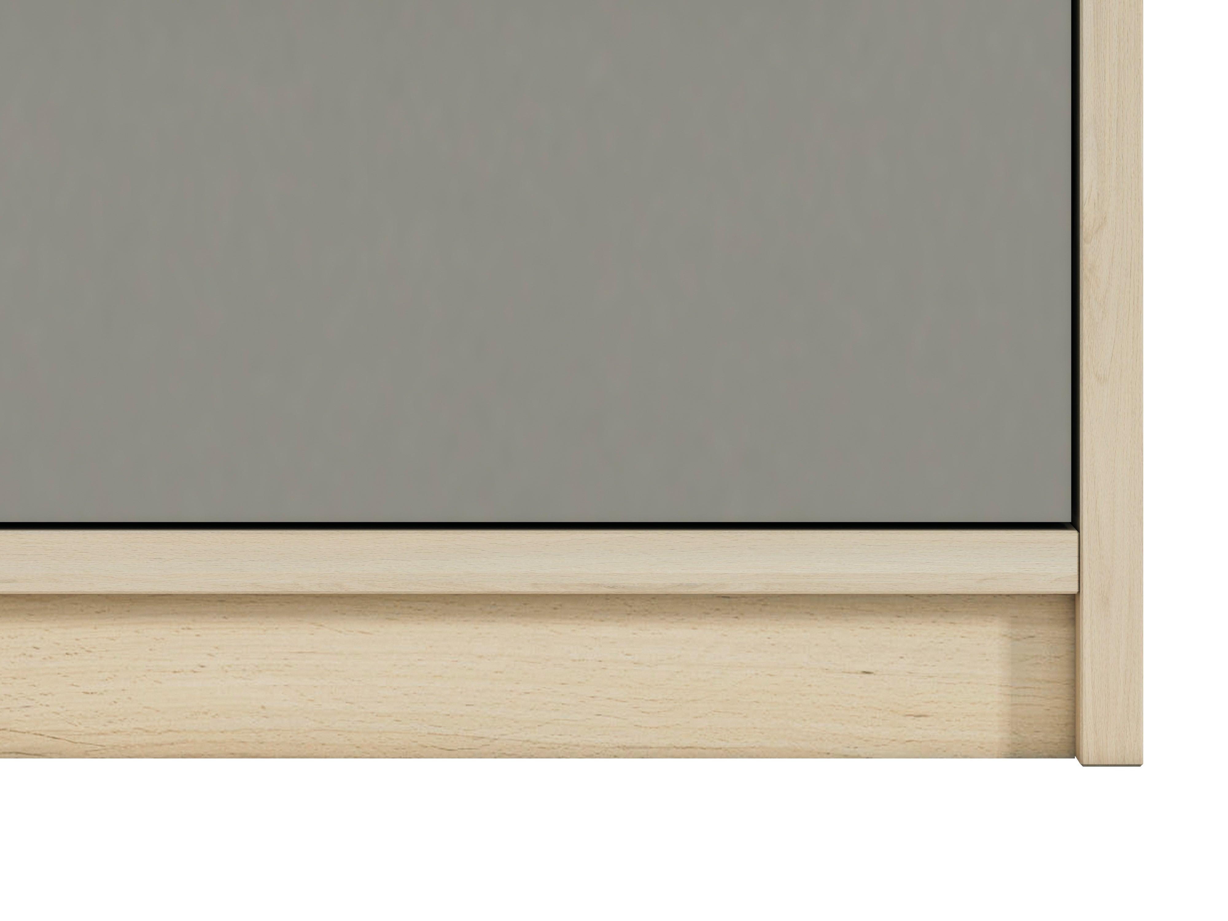 Chiffonnier d'Angle Moderne Hêtre Fjord + Blanc | Rangement Fonctionnel avec Tiroirs Renforcés | Design Contemporain et Résistant