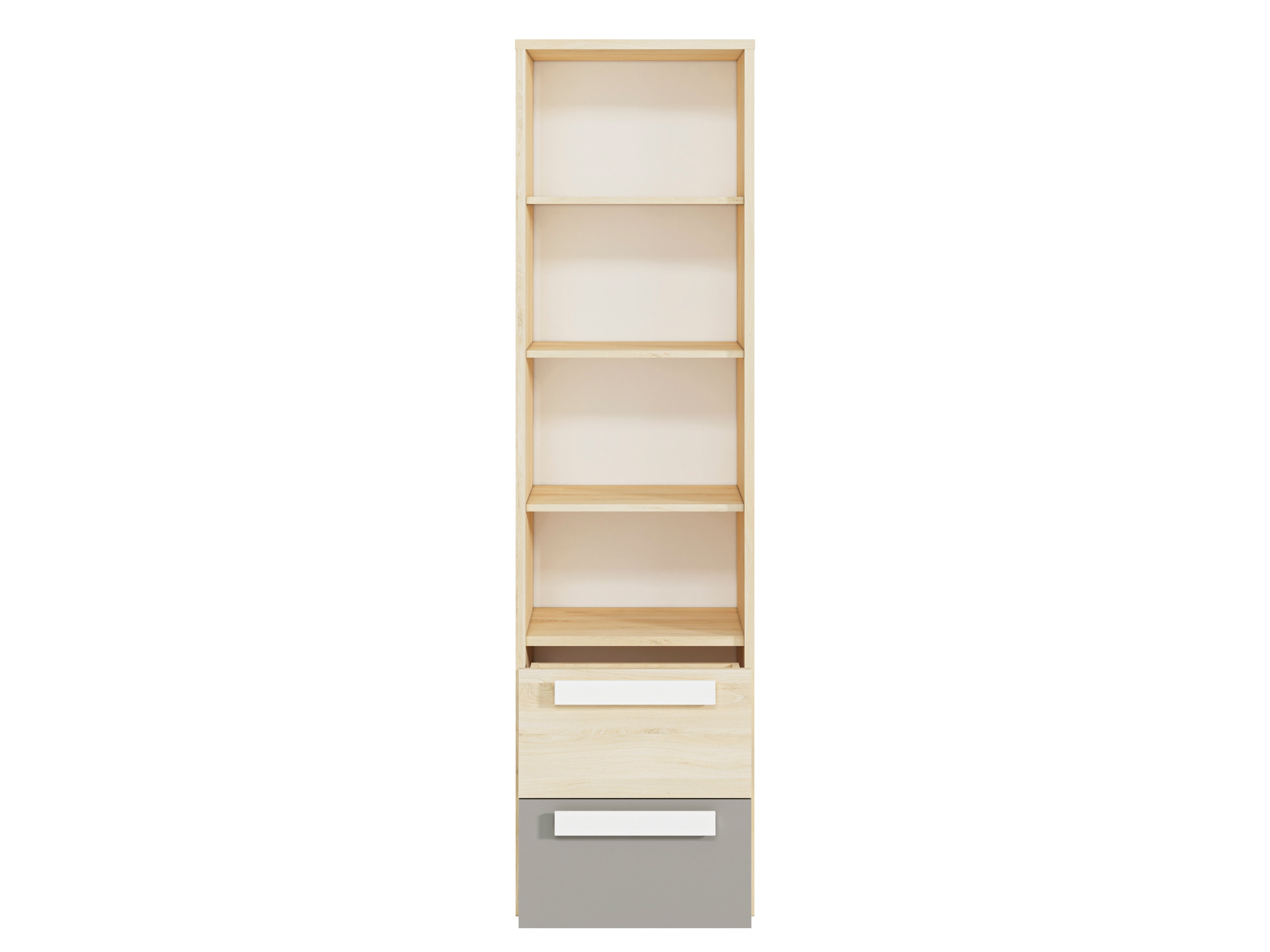 Étagère moderne Hêtre Fjord et Blanc avec bordure ABS - Design élégant et fonctionnel