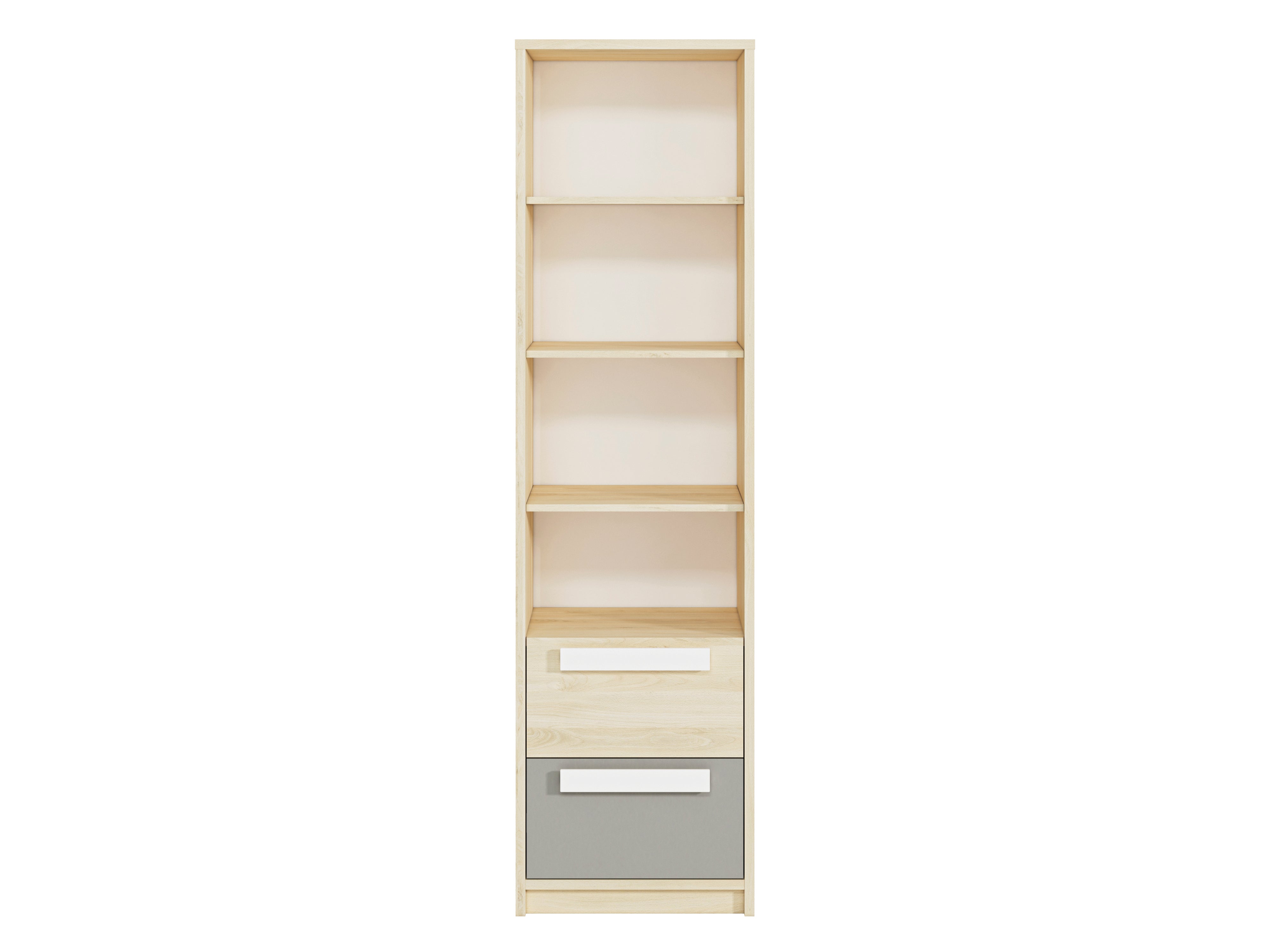 Étagère moderne Hêtre Fjord et Blanc avec bordure ABS - Design élégant et fonctionnel