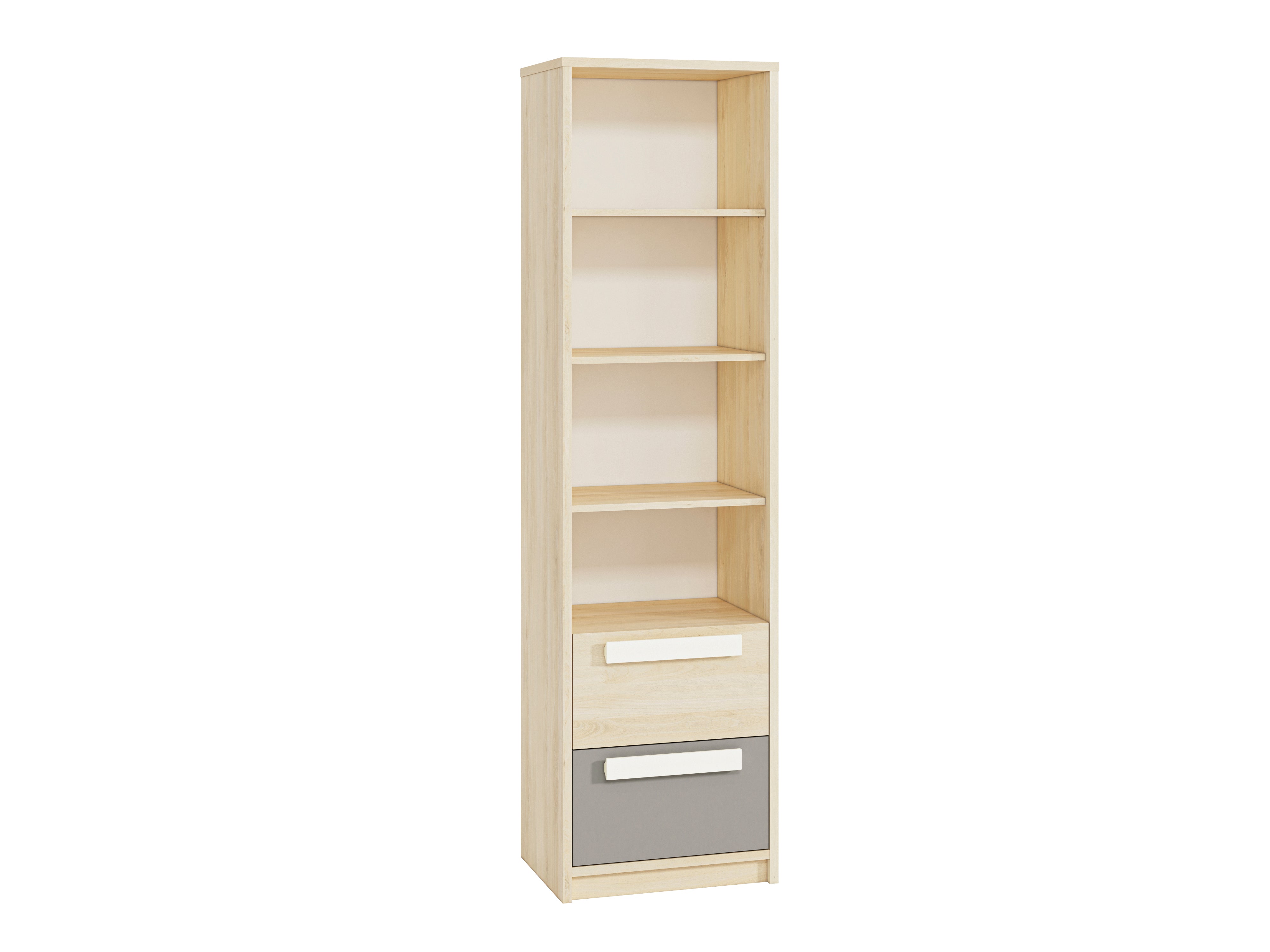 Étagère moderne Hêtre Fjord et Blanc avec bordure ABS - Design élégant et fonctionnel