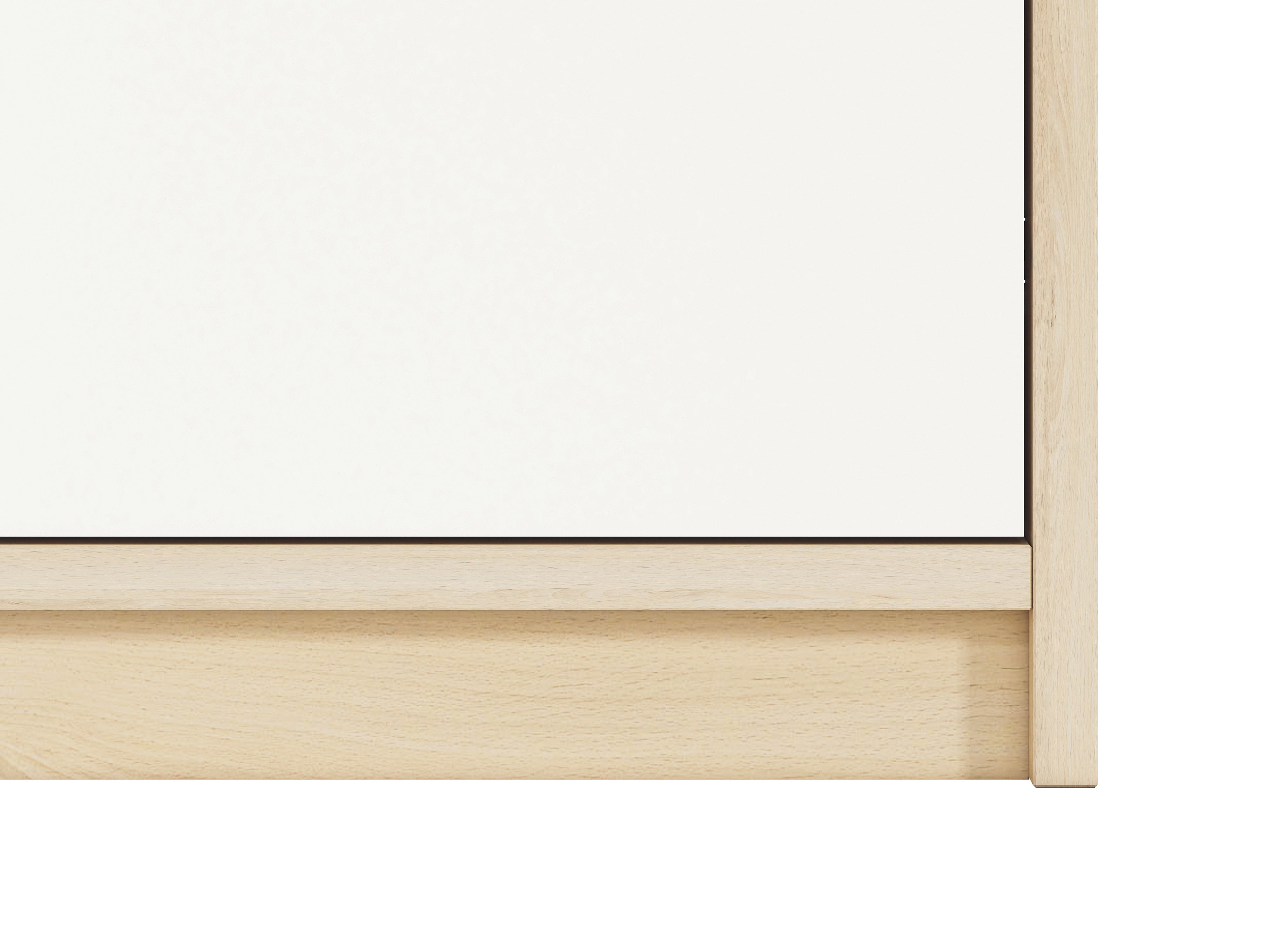 Buffet moderne en Hêtre Fjord et Blanc avec tiroirs renforcés - Design élégant et rangement optimisé