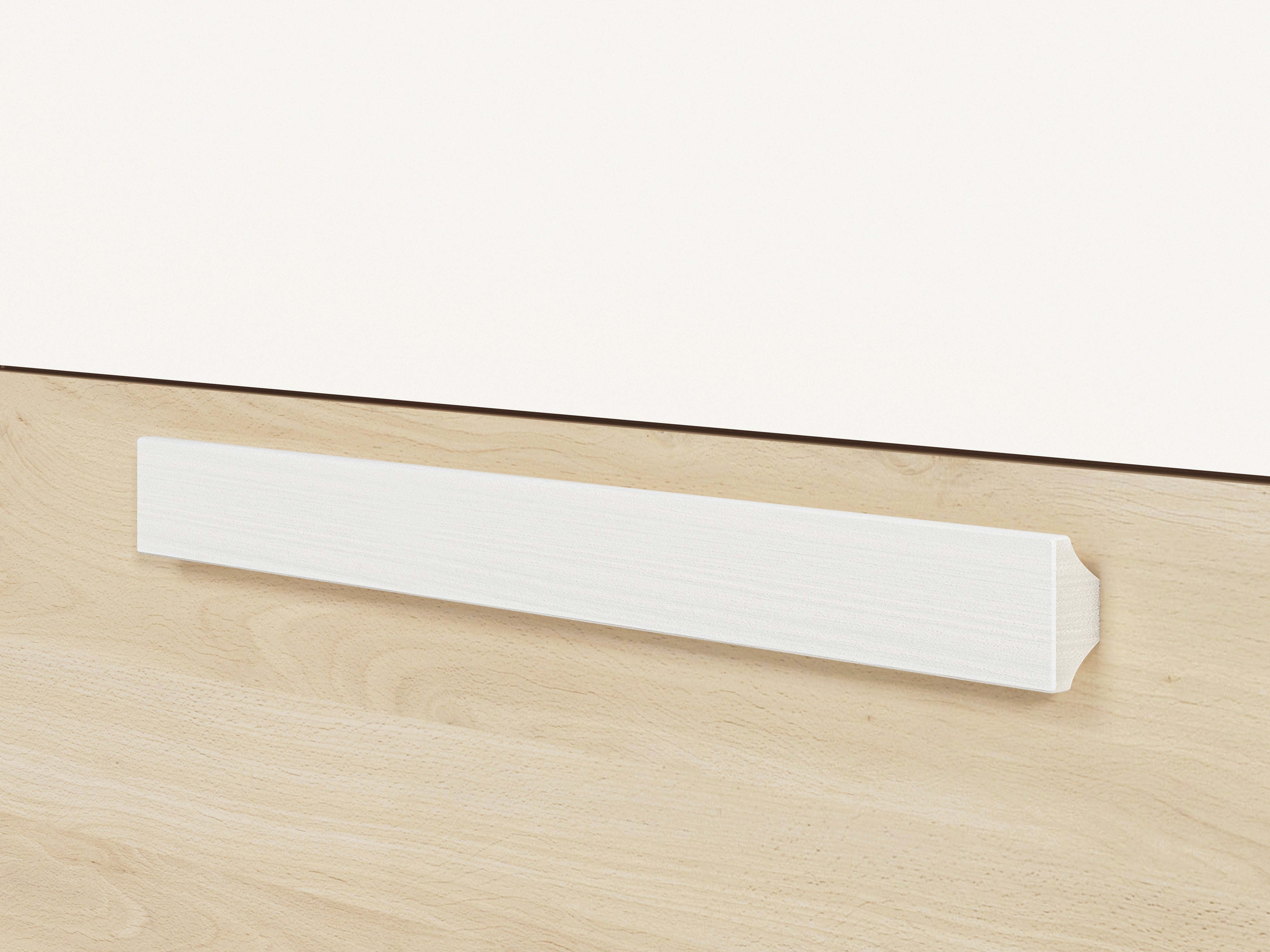 Buffet moderne en Hêtre Fjord et Blanc avec tiroirs renforcés - Design élégant et rangement optimisé