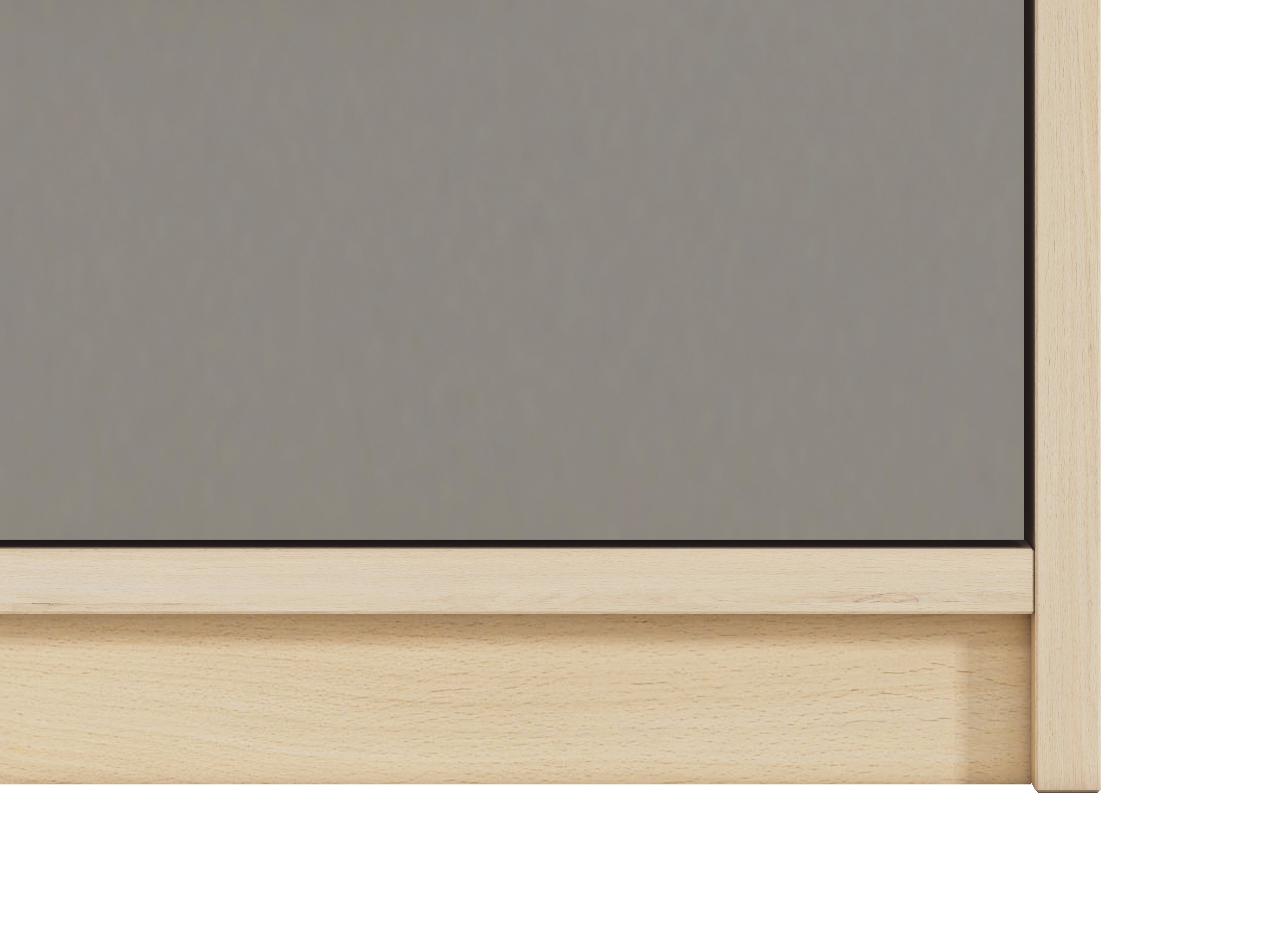 Buffet moderne en Hêtre Fjord et Blanc avec tiroirs renforcés - Design élégant et pratique pour un rangement optimisé