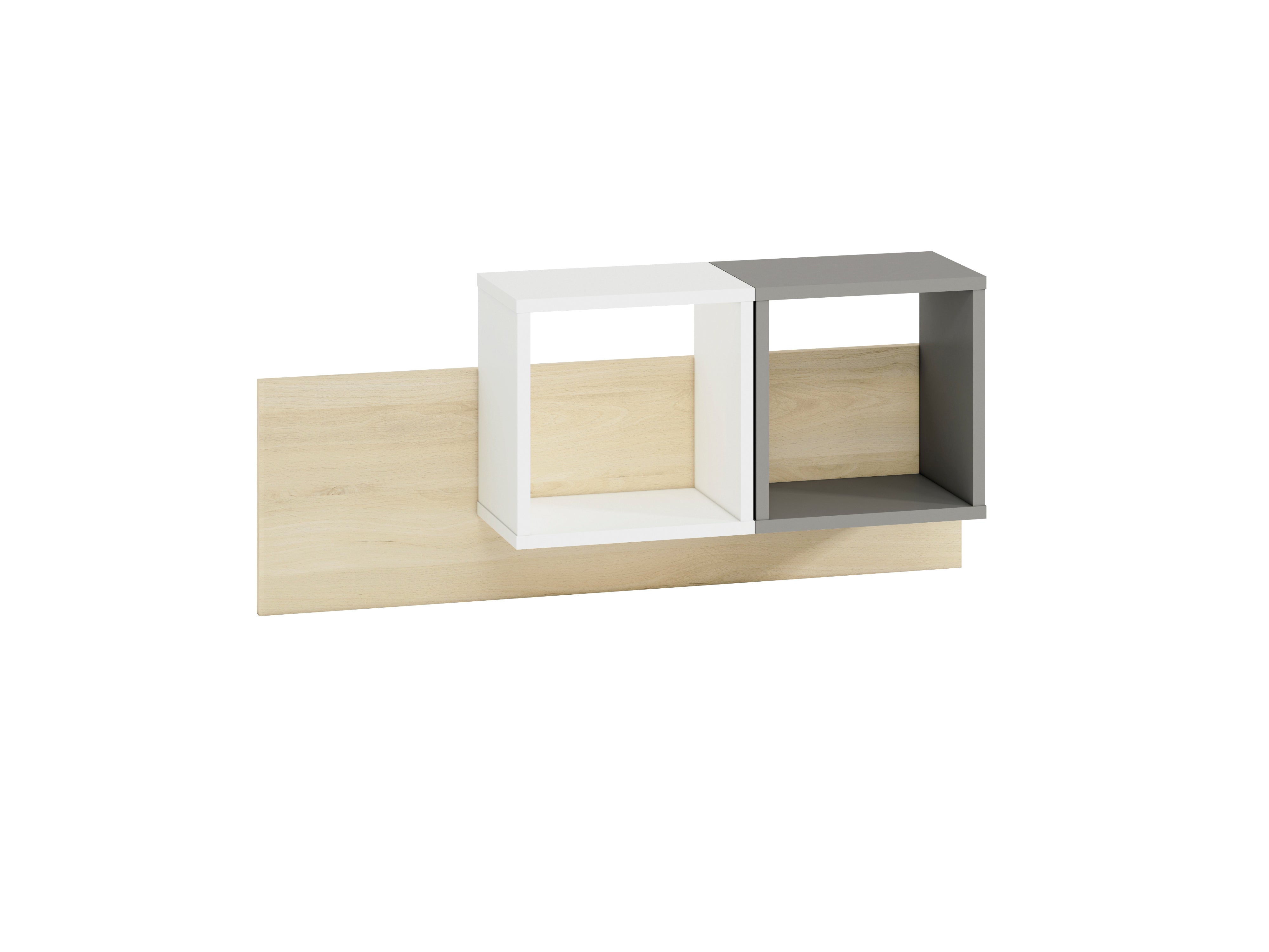 Étagère en Hêtre des Fjords avec bordure ABS - Résistante et Élégante, Disponible en Gris Platine et Blanc