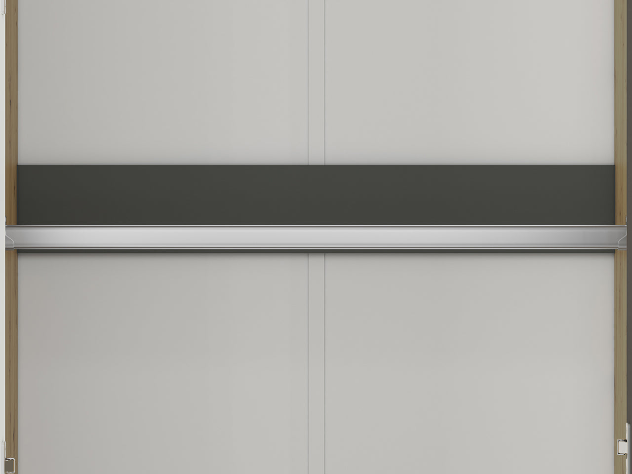 Armoire en Chêne Artisan et MDF Blanc + Anthracite avec Bordure ABS