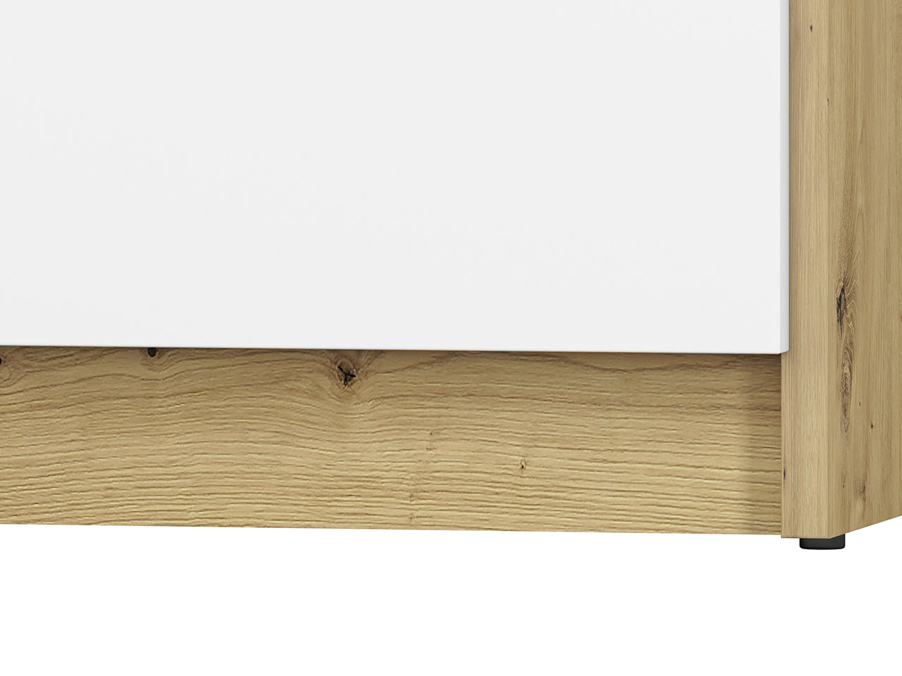 Armoire Moderne en Chêne Artisan et MDF Blanc + Anthracite avec Bordure ABS - Résistante à l'Humidité et aux Rayures