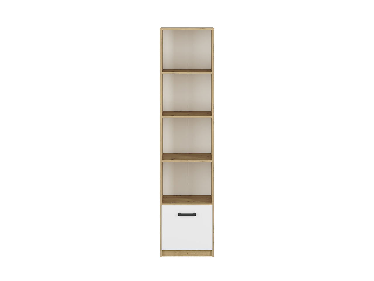 Étagère Murale Moderne en Chêne Artisan et MDF Blanc avec Bordure ABS - Résistante aux Rayures, à l'Humidité et aux Températures Élevées