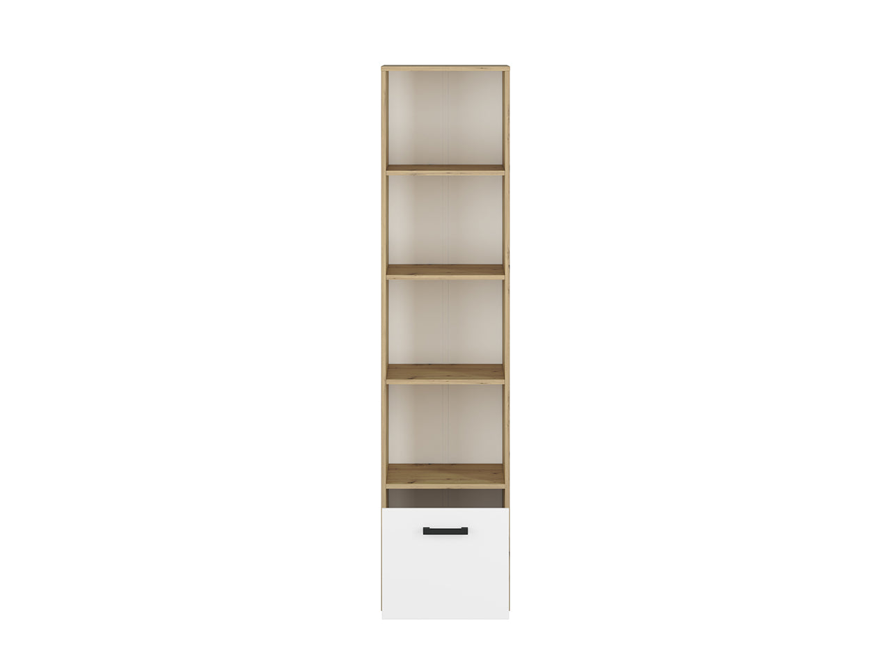 Étagère Murale Moderne en Chêne Artisan et MDF Blanc avec Bordure ABS - Résistante aux Rayures, à l'Humidité et aux Températures Élevées