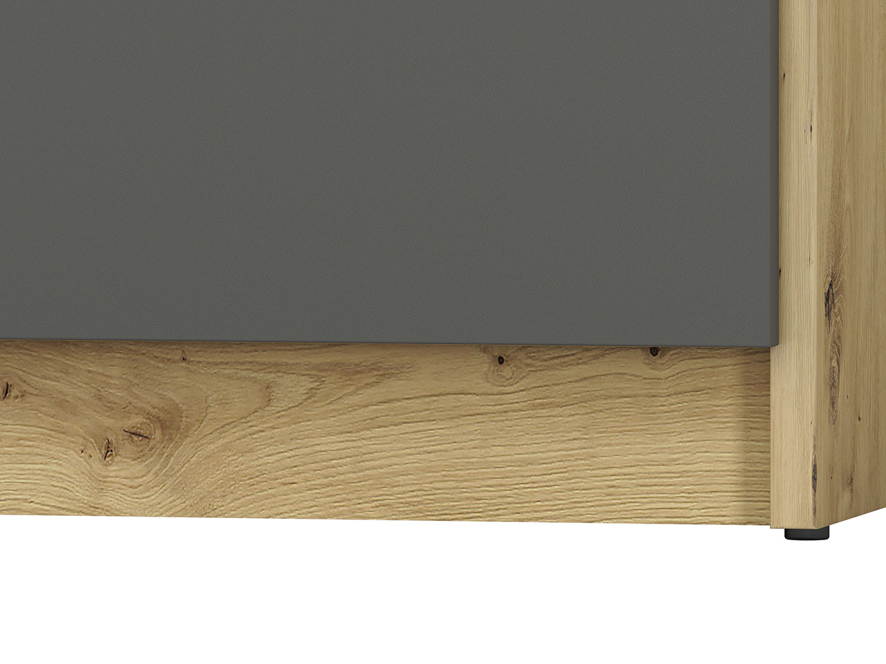 Étagère Murale Moderne en Chêne Artisan et MDF Blanc + Anthracite avec Bordure ABS