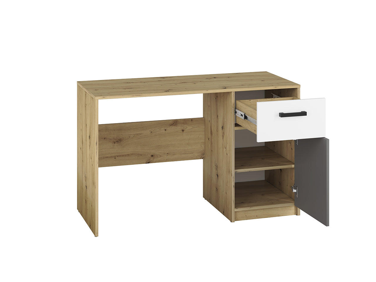 Bureau Moderne en MDF et Chêne avec Design Épuré - Idéal pour Espaces de Travail Contemporains