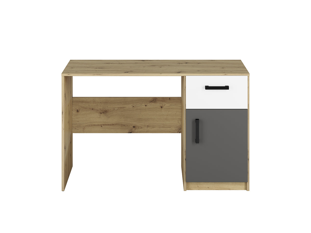 Bureau Moderne en MDF et Chêne avec Design Épuré - Idéal pour Espaces de Travail Contemporains