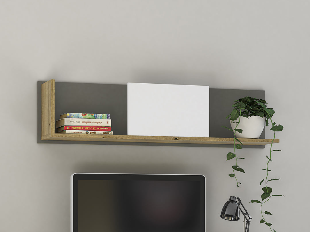 Étagère Suspendue en Bois et MDF - Design Moderne avec Bordure ABS et Résistance Exceptionnelle