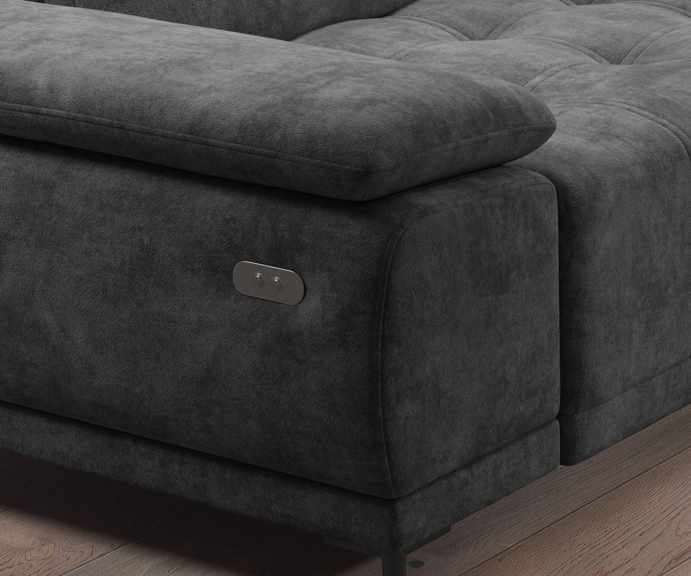 Canapé d'Angle Compact – Confort Personnalisé avec Appuis-tête réglables et profondeur d'assise modulable électriquement