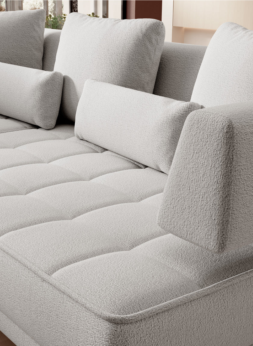 Canapé d'angle – Design Moderne et Confort Personnalisé avec Mécanisme Électrique