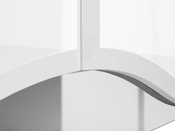 Ensemble Salon Complet – Ensemble Glamis, 3 pièces - blanc brillant / miroir chromé