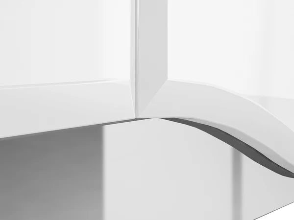 Ensemble Salon Complet – Ensemble Glamis, 3 pièces - blanc brillant / miroir chromé