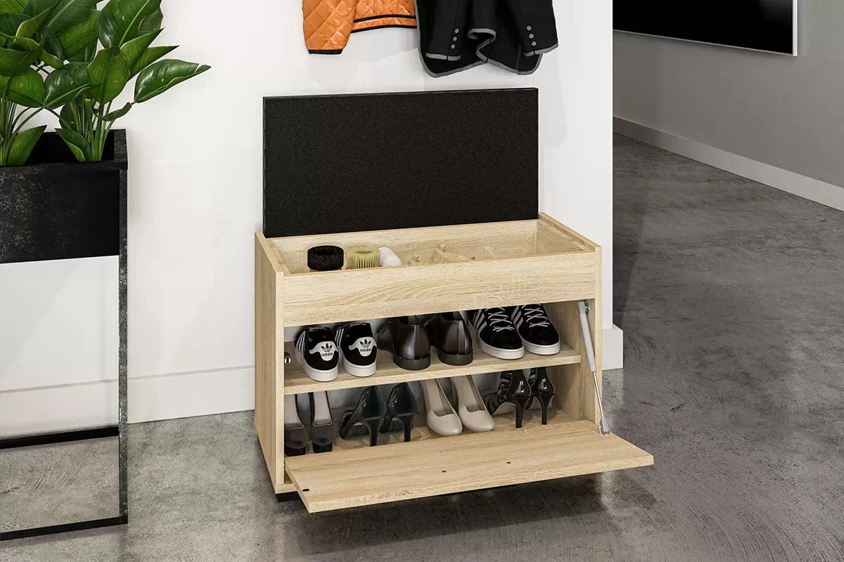 Meuble à Chaussures en Bois Finition Lumière de Sonoma | Design Élégant & Grande Résistance