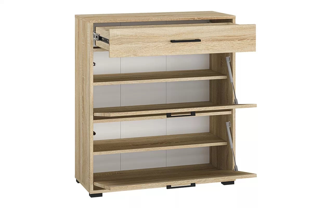 Meuble à Chaussures en Finition Chêne Clair – Structure Robuste, Design Compact et Élégant