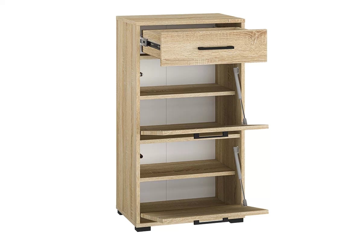Meuble à Chaussures en Finition Chêne Clair – Structure Robuste, Design Compact et Élégant