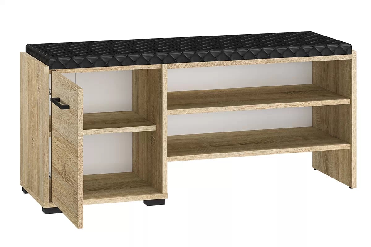 Meuble à Chaussures 105 cm Bois Clair Sonoma | Grand Rangement & Finition Résistante