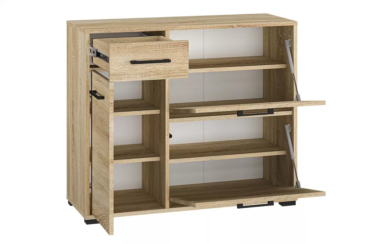 Armoire à Chaussures Contemporaine – Bois Sonoma, Haute Qualité et Finition ABS
