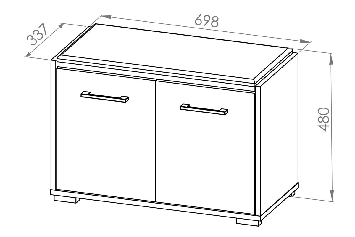 Meuble à Chaussures 2 Portes – Bois Clair Sonoma – Compact, Résistant & Élégant