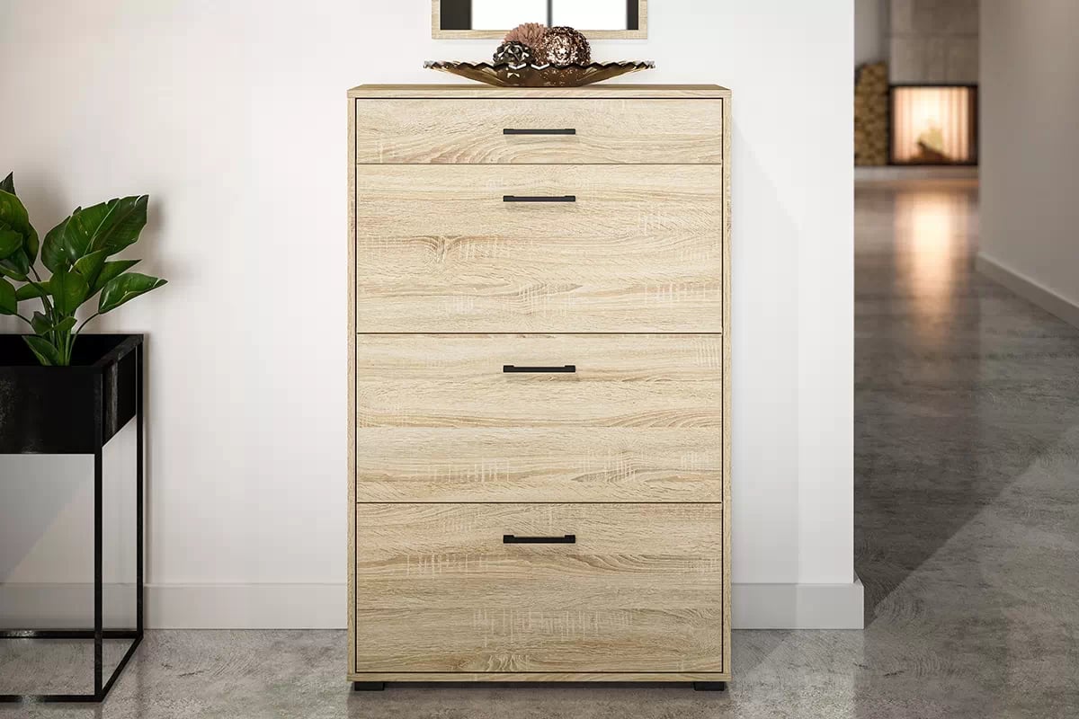 Meuble à Chaussures en Finition Lumière de Sonoma – Rangement Moderne et Robuste