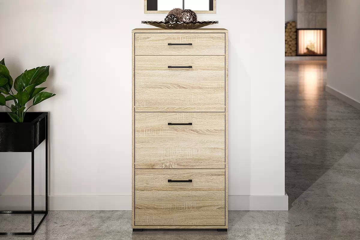 Meuble à Chaussures en Finition Lumière de Sonoma – Rangement Moderne et Robuste