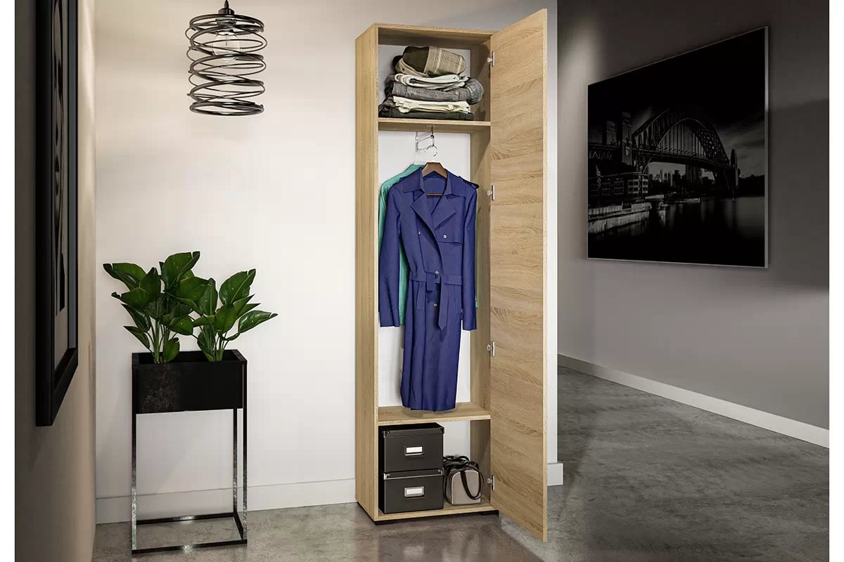 Armoire Haut en Finition Lumière de Sonoma – Élégance et Résistance – 1 porte pour le couloir
