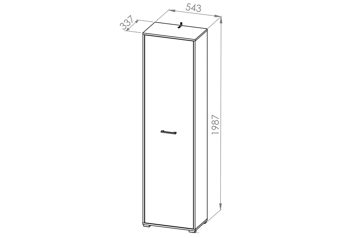 Armoire Haut en Finition Lumière de Sonoma – Élégance et Résistance – 1 porte pour le couloir