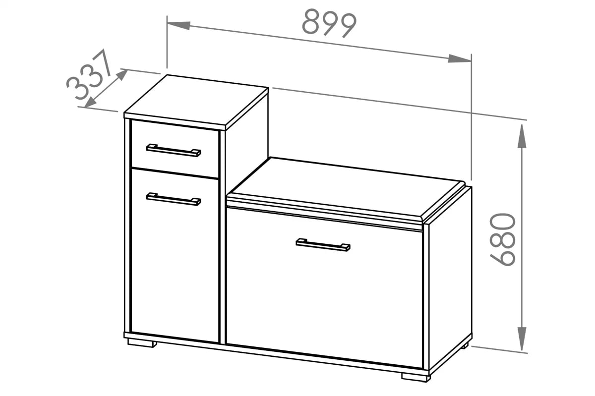 Meuble à Chaussures en Bois Clair 90 cm | Rangement Spacieux et Solide