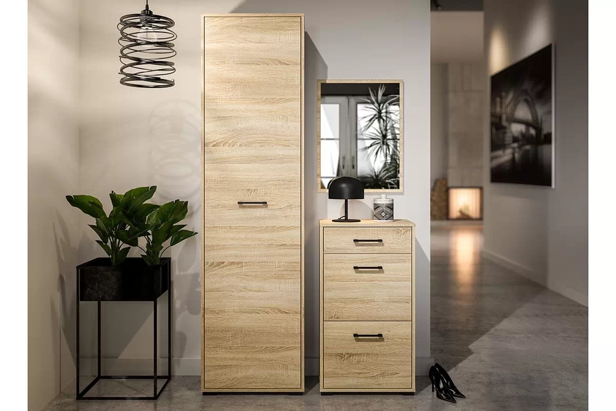 Armoire Haut en Finition Lumière de Sonoma – Élégance et Résistance – 1 porte pour le couloir
