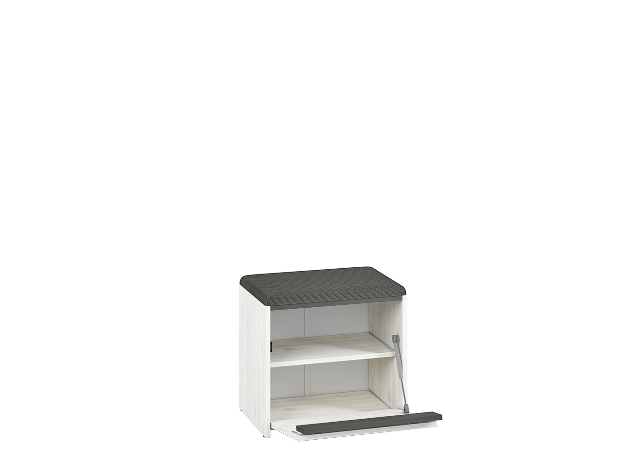 Meuble à Chaussures Compact – Design Moderne en Pin des Neiges et Anthracite