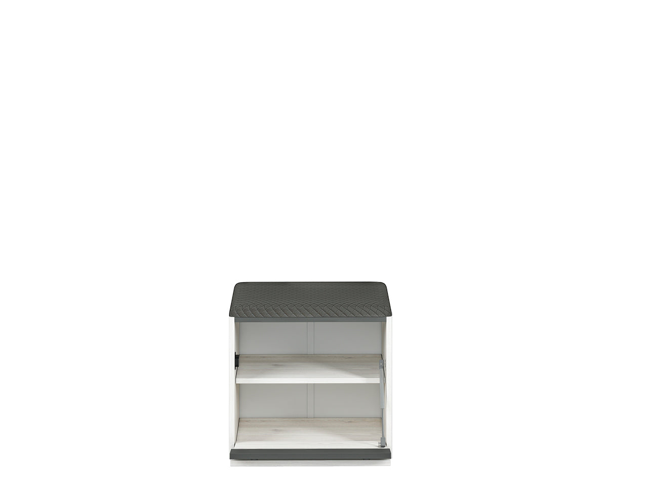 Meuble à Chaussures Compact – Design Moderne en Pin des Neiges et Anthracite