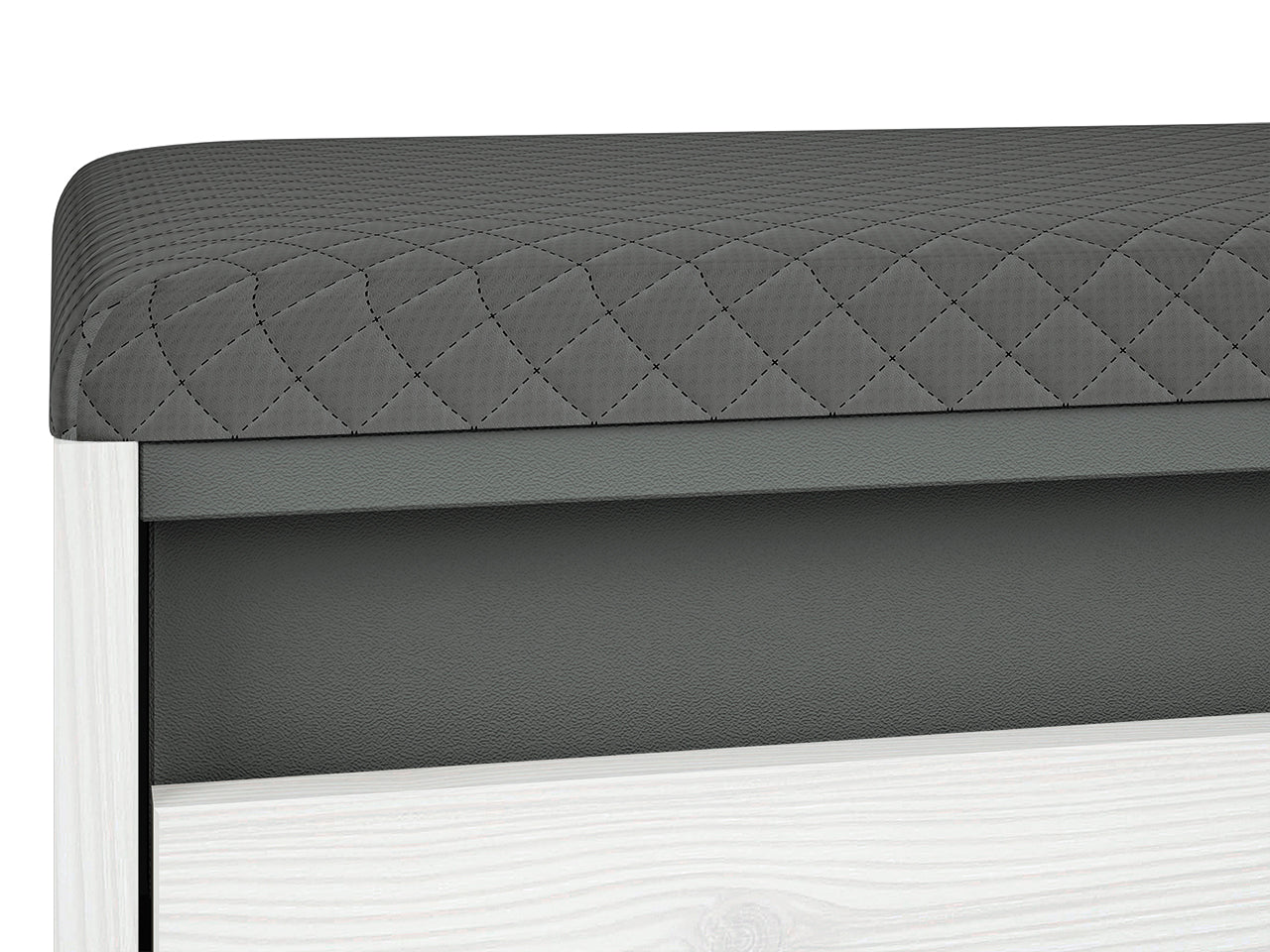 Meuble à Chaussures Compact – Design Moderne en Pin des Neiges et Anthracite