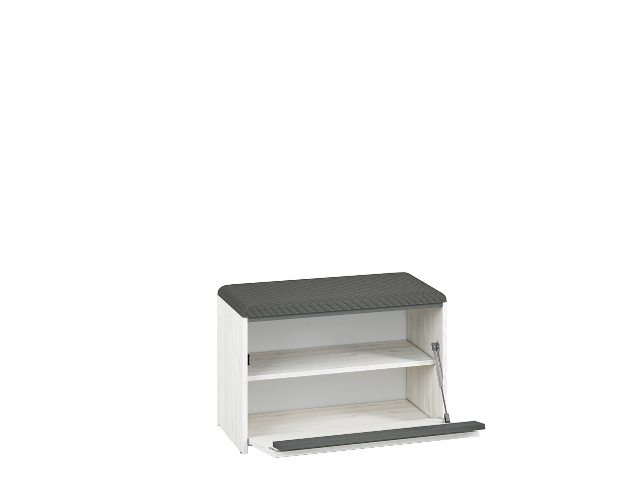 Meuble à Chaussures avec Banc – Pin des Neiges et Anthracite, Pratique et Élégant