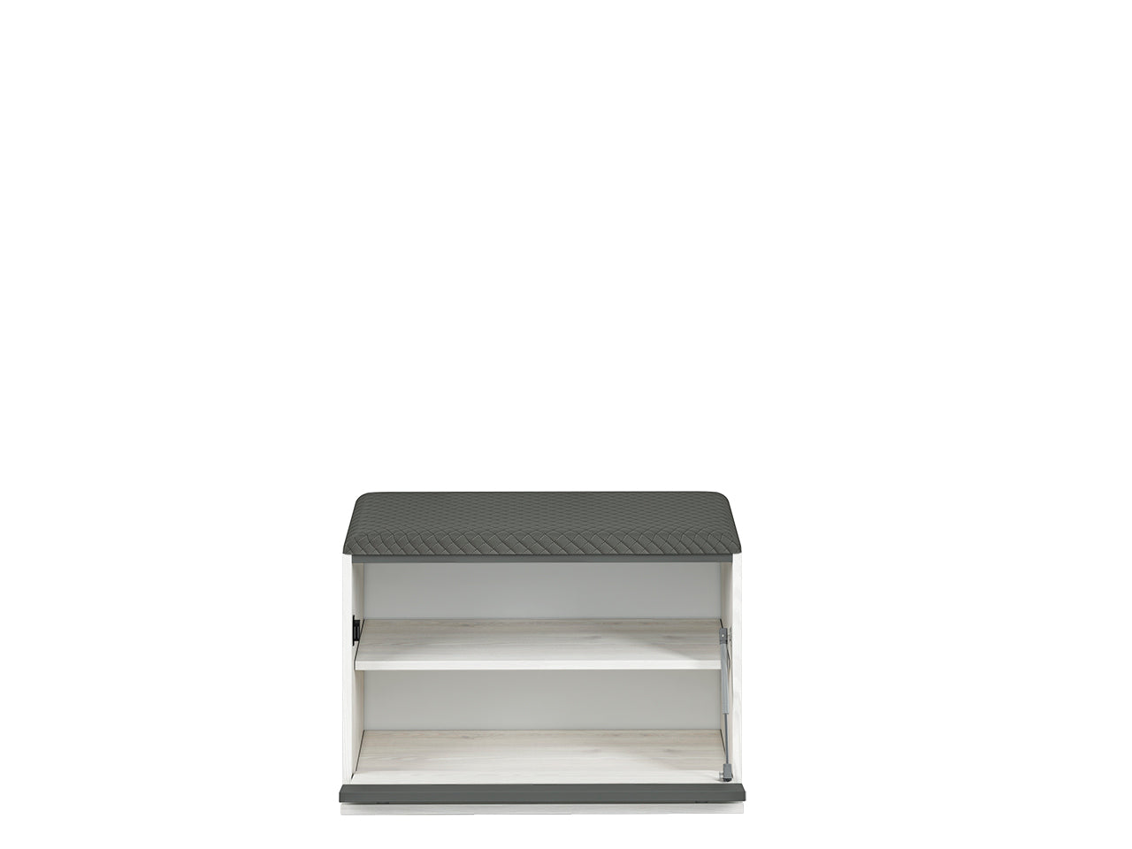 Meuble à Chaussures avec Banc – Pin des Neiges et Anthracite, Pratique et Élégant